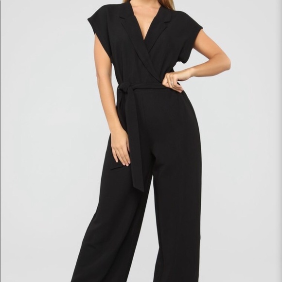 Fashion Nova Other - NWT belted collared fashion nova jumpsuit